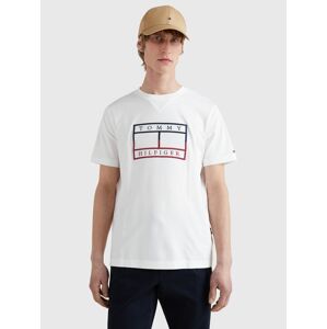 Tommy Hilfiger pánské bílé triko Outline - L (YBR)